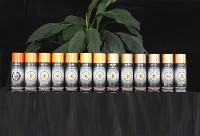 EASTUP Premium Metallic Acrylic Enamel Wheel Paint Orange-Gold Color - Brilliant Finish, High Durability, Fade-resistant, Quick Drying Rim Coating Spray Paint. - Image 3
